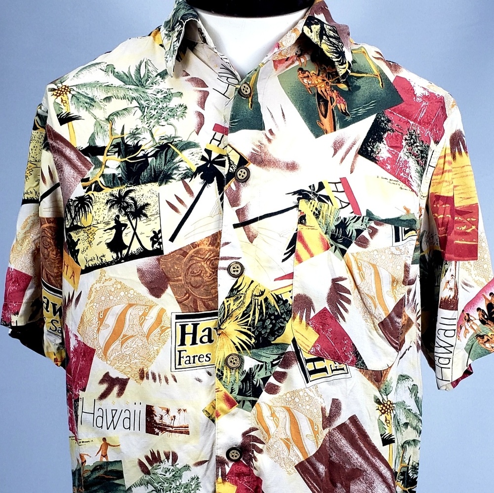 Knightsbridge Mens Medium Hawaiian Short Sleeve Sh